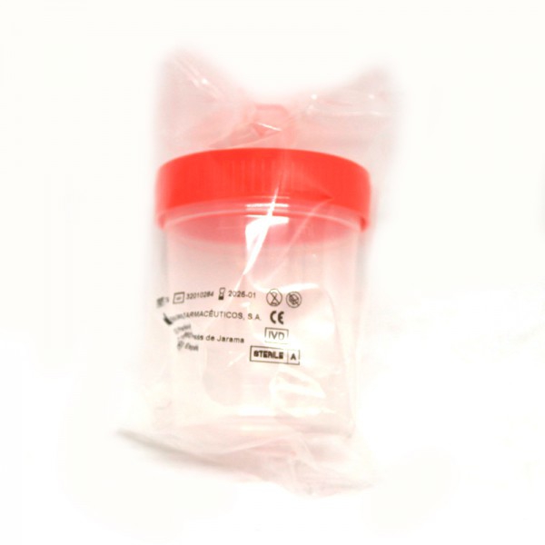 Contenedor de orina 120 ml: aséptico, impermeable y hermético
